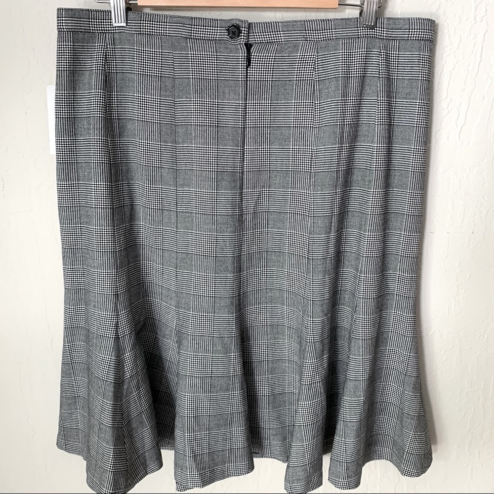 NWT ZAC & RACHEL Prince of Wales Plaid Knit Skirt A-Line Style 8581QRTX1 - Picture 8 of 9